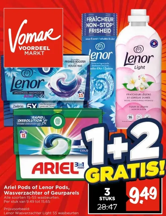 Ariel Pods of Lenor Pods, Wasverzachter of Geurparels