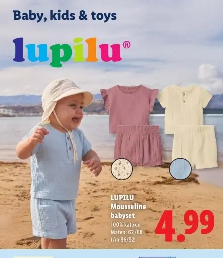 Aanbieding: Mousseline babyset
