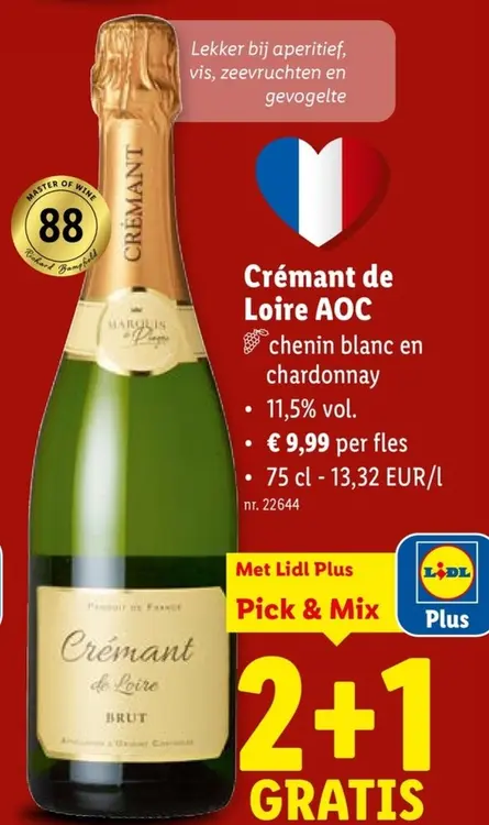 Promotie: Marquis de Pagne Crémant de Loire AOC