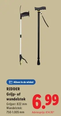 Aanbieding: Grijp- of wandelstok
