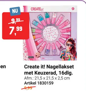 Aanbieding: Create it! Beauty Nagellakset met Keuzerad, 16st.