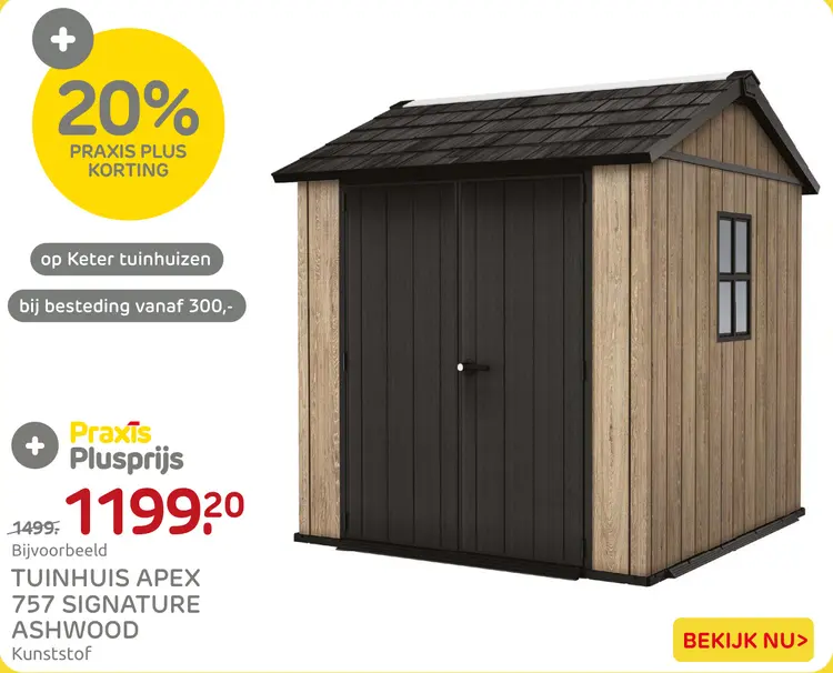 Aanbieding: Tuinhuis apex 757 signature ashwood