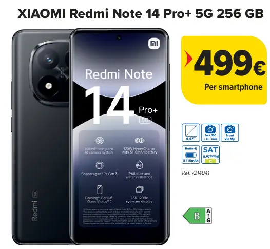 Aanbieding: Redmi Note 14 Pro+ 5G 256 GB