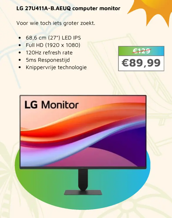 Aanbieding: LG 27U411A-B.AEUQ computer monitor