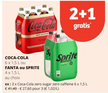 Offre: COCA-COLA, FANTA ou SPRITE