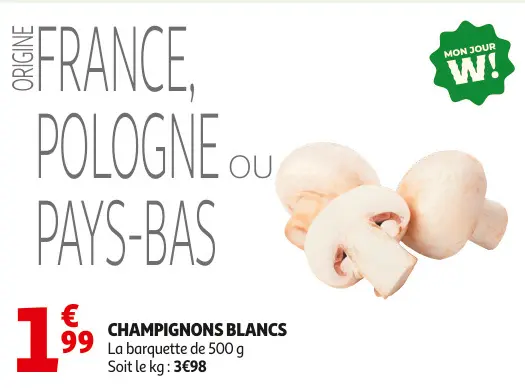 Offre: Champignons blancs