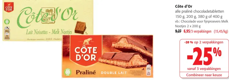 Promotie: Praliné chocoladetabletten