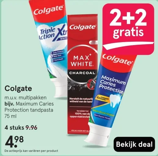 Aanbieding: Colgate tandpasta