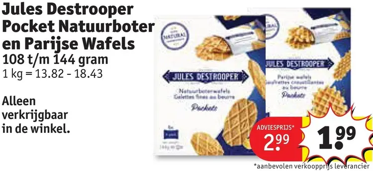 Promotie: Pocket Natuurboter en Parijse Wafels