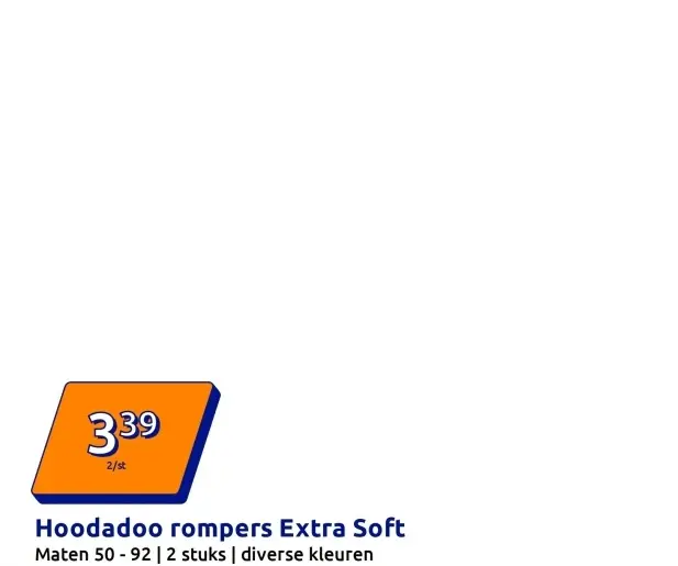Aanbieding: Hoodadoo rompers Extra Soft