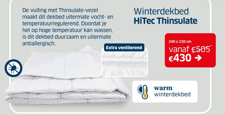 Promotie: Winterdekbed HiTec Thinsulate