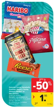 Offre: Gammes Lenny, Campbells, Crackzel, Reese's, Soofty, Jimmy's, Haribo et Old Jamaica