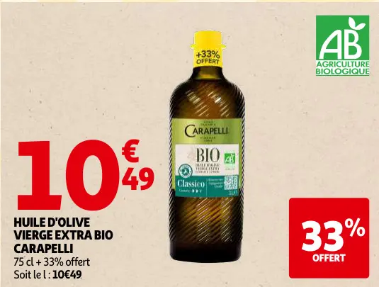Offre: Huile d'olive vierge extra bio
