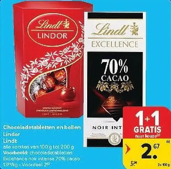 Promotie: Chocoladetabletten en bollen