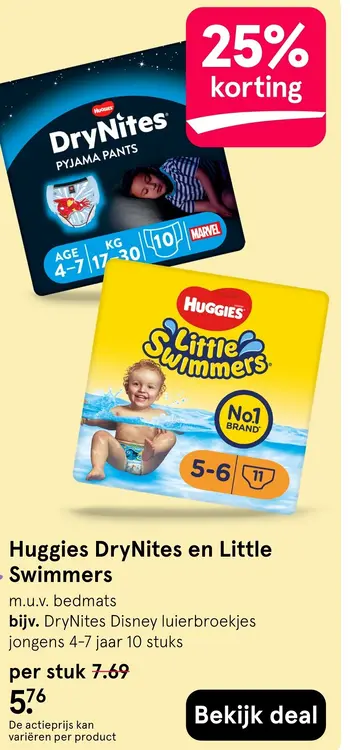 Aanbieding: Huggies DryNites en Little Swimmers