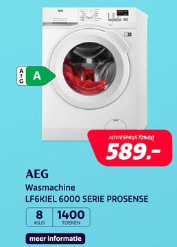 Aanbieding: AEG Wasmachine LF6KIEL 6000 SERIE PROSENSE