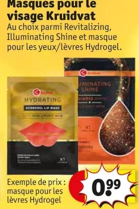 Offre: Masques pour le visage