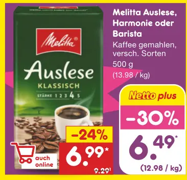 Aanbieding: Melitta Auslese, Harmonie oder Barista
