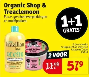 Promotie: Organic Shop bodyscrub Raspberry Cream