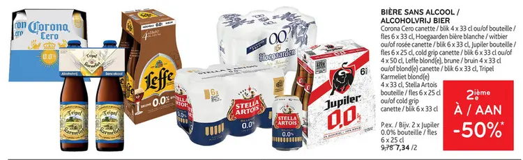 Offre: Bière sans alcool / alcoholvrij bier