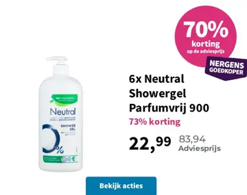 Aanbieding: 6x Neutral Showergel Parfumvrij