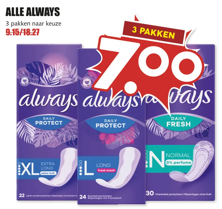 Aanbieding: Alle Always