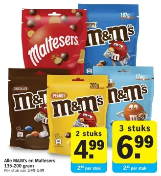 Aanbieding: Alle M&M's en Maltesers
