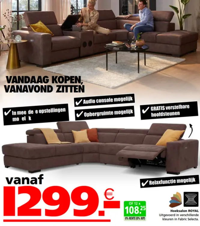 Promotie: Hoeksalon ROYAL