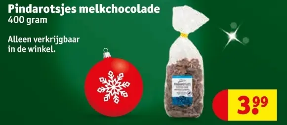 Aanbieding: Pindarootsjes melkchocolade