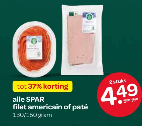 Aanbieding: filet americain of paté