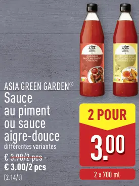 Offre: Sauce au piment ou sauce aigre-douce