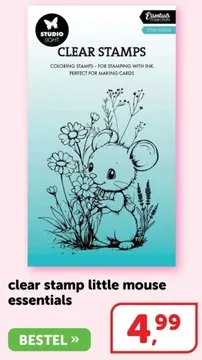 Aanbieding: clear stamp little mouse essentials