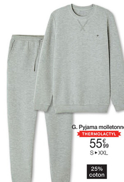 Offre: Pyjama Thermolactyl molletonné