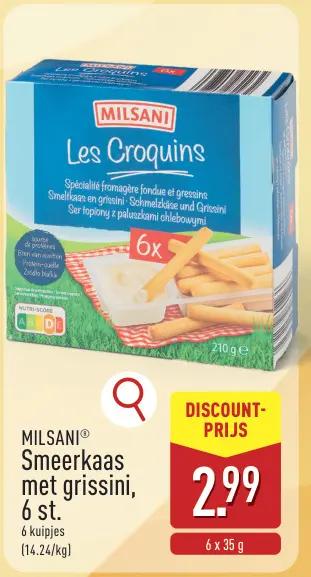 Promotie: Smeerkaas met grissini
