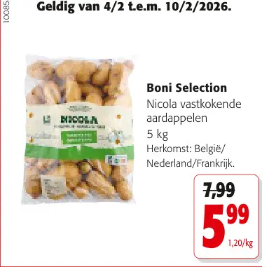 Promotie: Nicola vastkokende aardappelen