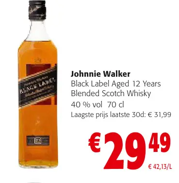 Promotie: Black Label Aged 12 Years Blended Scotch Whisky
