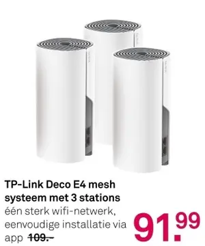 Aanbieding: TP-Link Deco E4 mesh systeem met 3 stations