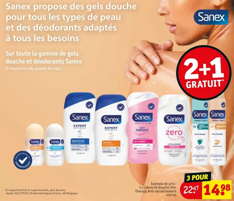 Offre: Toute la gamme de gels douche et déodorants