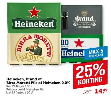 Aanbieding: Heineken, Brand of Birra Moretti Pils of Heineken 0.0%