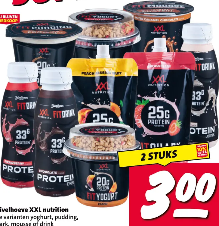 Aanbieding: XXL nutrition alle varianten yoghurt, pudding, quark, mousse of drink