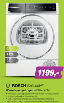 Aanbieding: BOSCH EXCLUSIV Warmtepompdroger WQB245A5NL