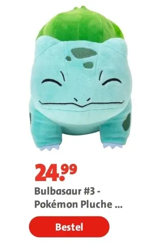 Aanbieding: Bulbasaur #3 - Pokémon Pluche