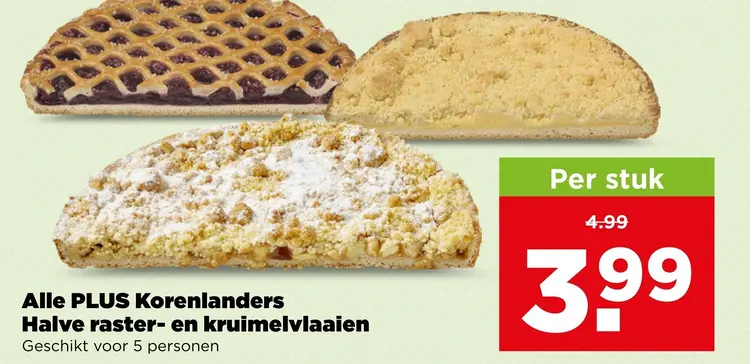 Aanbieding: Halve raster- en kruimelvlaaien