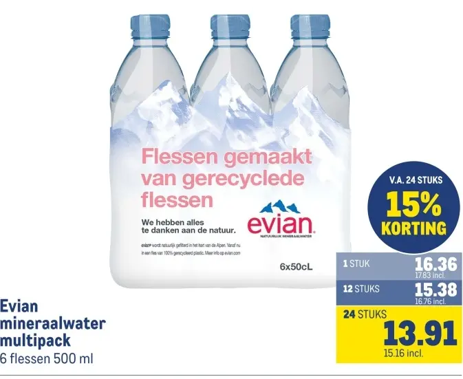Aanbieding: Evian mineraalwater multipack