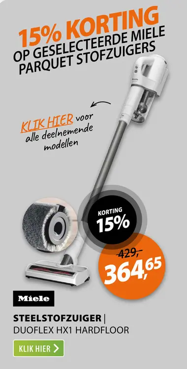 Aanbieding: Miele Duoflex HX1 Hardfloor Wit
