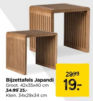 Aanbieding: Bijzettafels Japandi