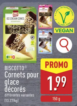Offre: Cornet pour glace décorés