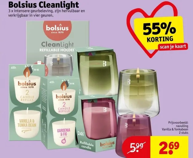 Promotie: Bolsius Cleanlight
