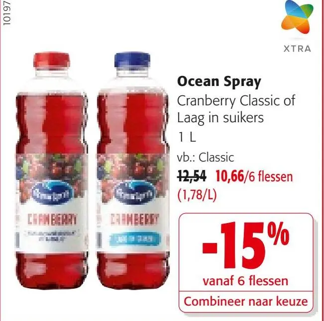 Promotie: Ocean Spray Cranberry Classic of Laag in suikers