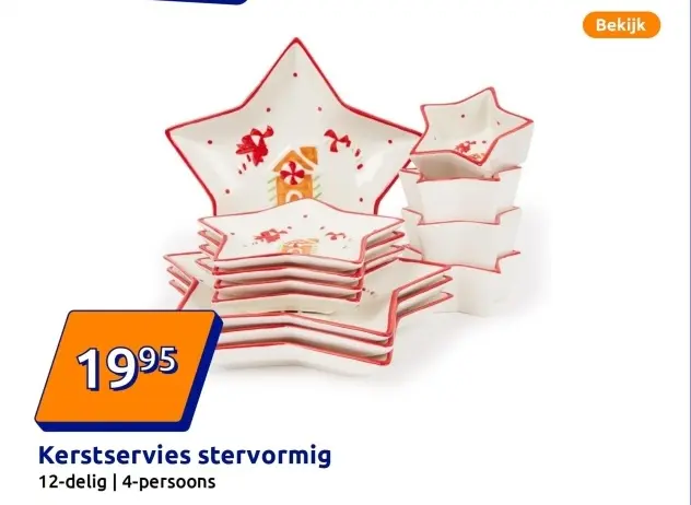 Aanbieding: Kerstservies stervormig